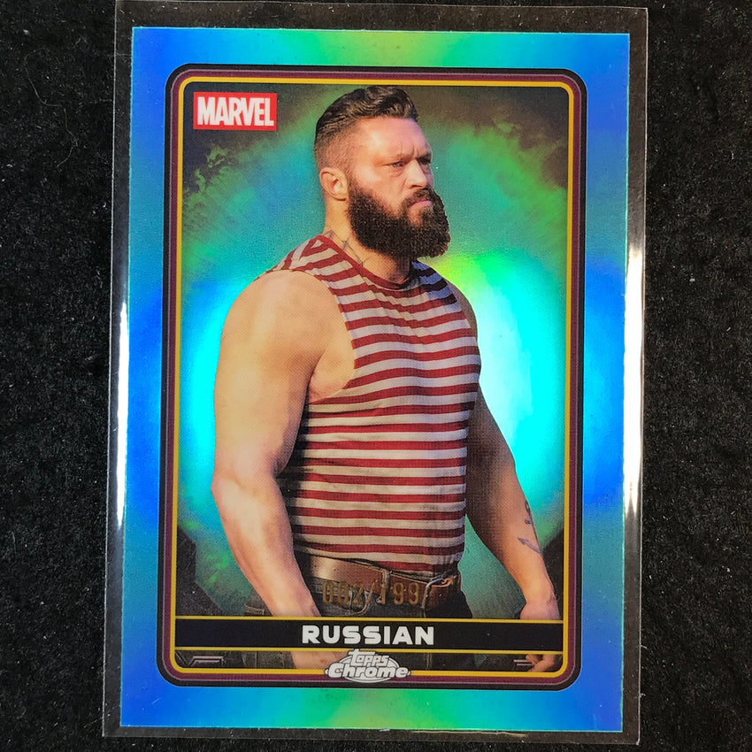 2025 Topps Chrome Deadpool RUSSIAN Characters Aqua /199 #34