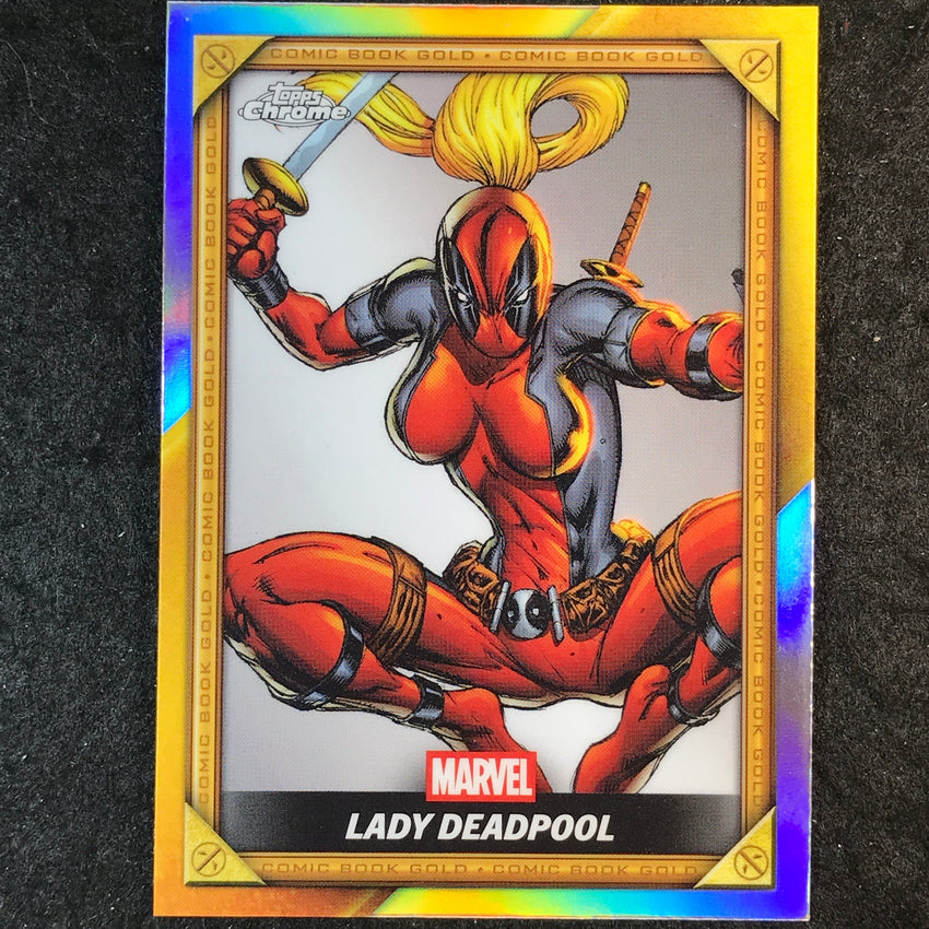 2025 Topps Chrome Deadpool LADY DEADPOOL Comic Book Gold #CB-20