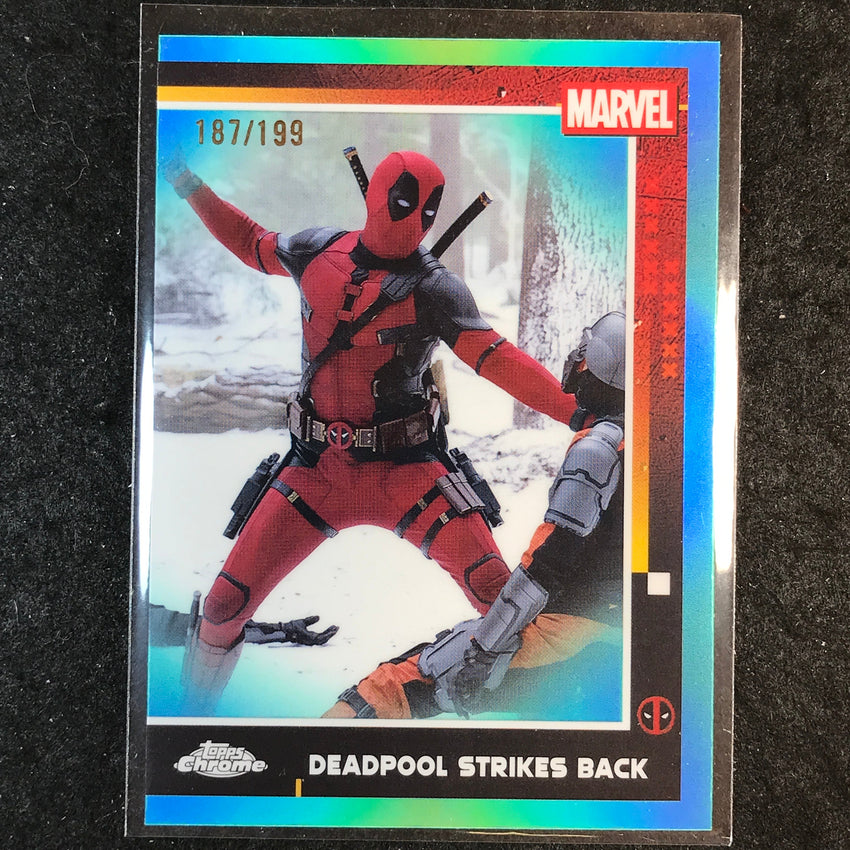 2025 Topps Chrome Deadpool DEADPOOL STRIKES BACK Aqua /199 #51