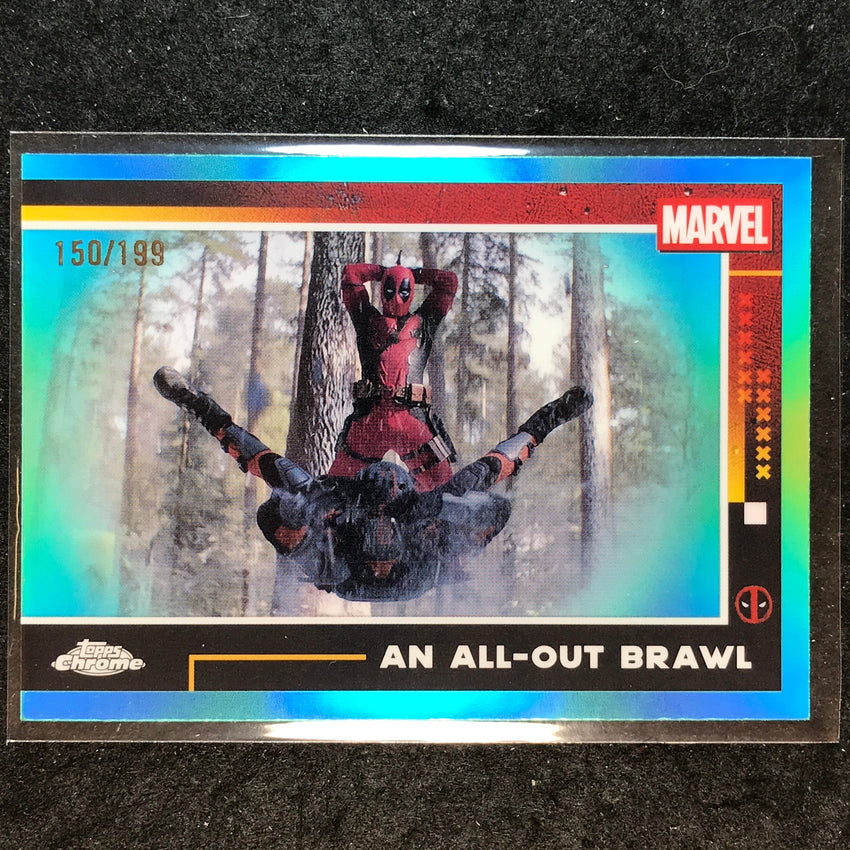 2025 Topps Chrome Deadpool AN ALL-OUT BRAWL Aqua /199 #52