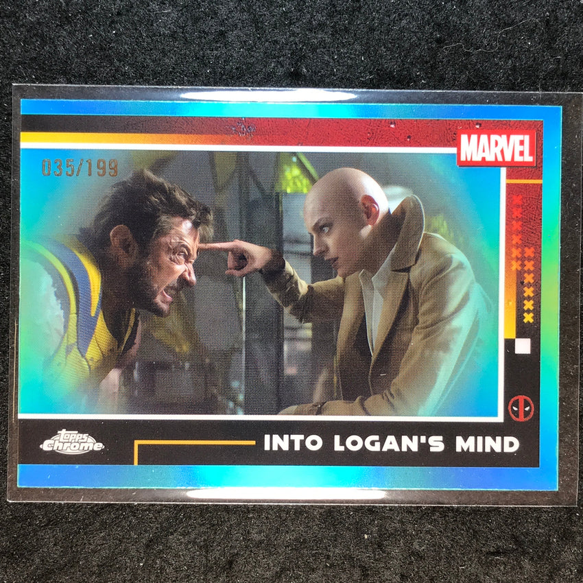 2025 Topps Chrome Deadpool INTO LOGAN'S MIND Aqua /199 #88