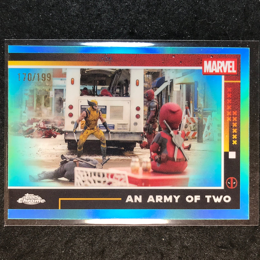 2025 Topps Chrome Deadpool AN ARMY OF TWO Aqua /199 #97