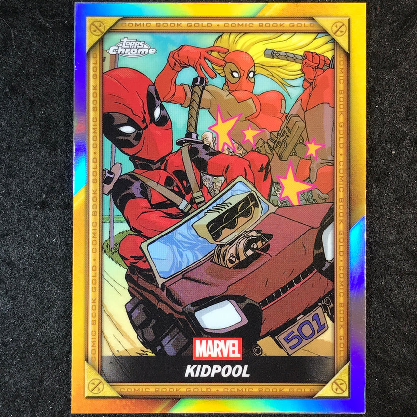 2025 Topps Chrome Deadpool KIDPOOL Comic Book Gold #CB-22