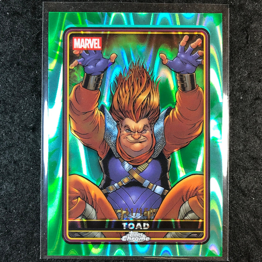 2025 Topps Chrome Deadpool TOAD Comic Accurate Green Aqua RayWave /150 #12