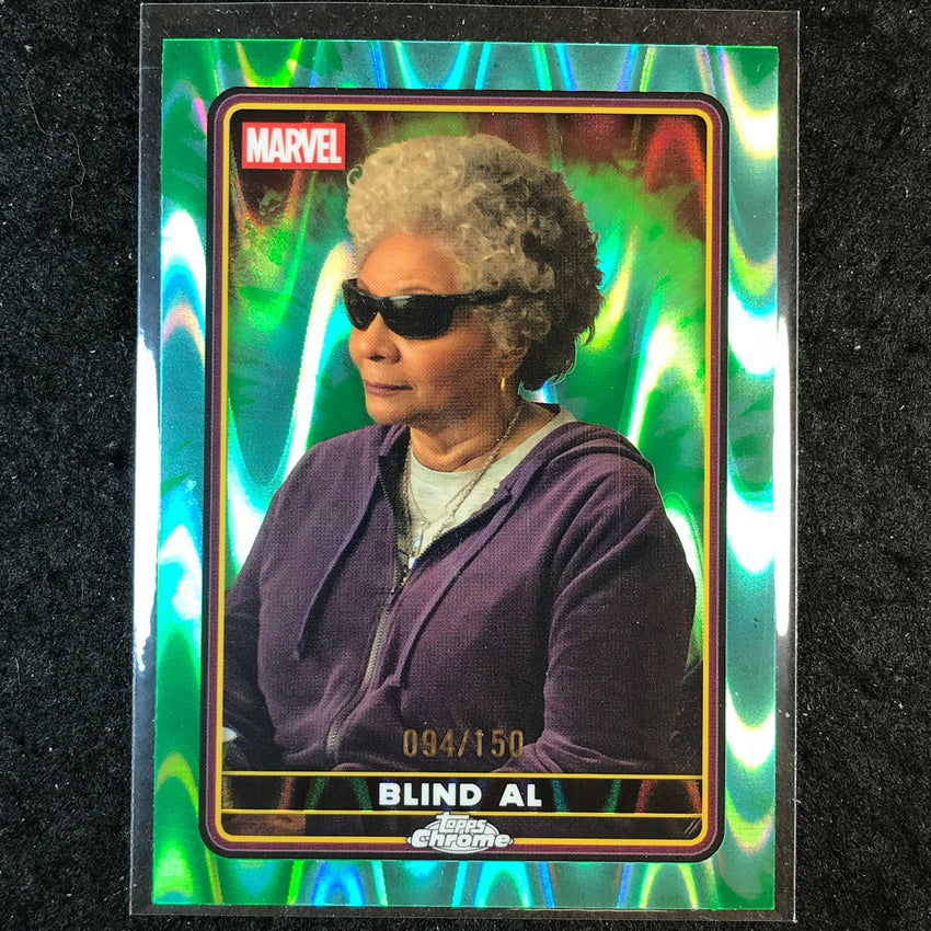 2025 Topps Chrome Deadpool BLIND AL Characters Green Aqua RayWave /150 #32