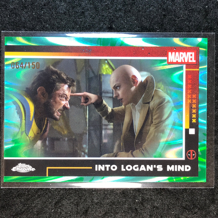 2025 Topps Chrome Deadpool INTO LOGAN'S MIND Green Aqua RayWave /150 #88