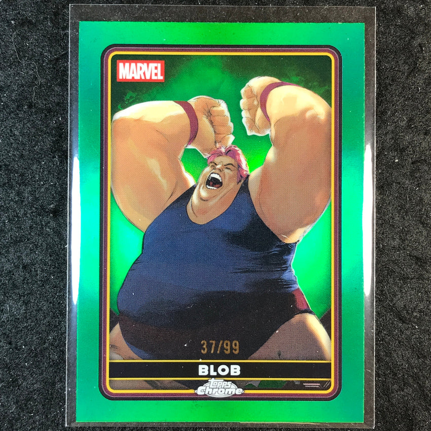 2025 Topps Chrome Deadpool BLOB Comic Accurate Green 37/99 #14
