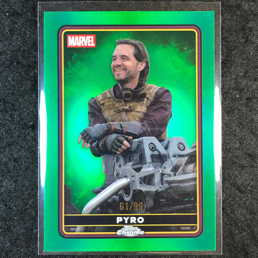 2025 Topps Chrome Deadpool PYRO Characters Green 61/99 #25