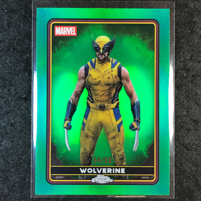 2025 Topps Chrome Deadpool WOLVERINE Characters Green 64/99 #30