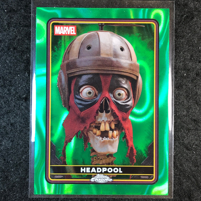 2025 Topps Chrome Deadpool HEADPOOL Characters Green Lava 62/99 #24