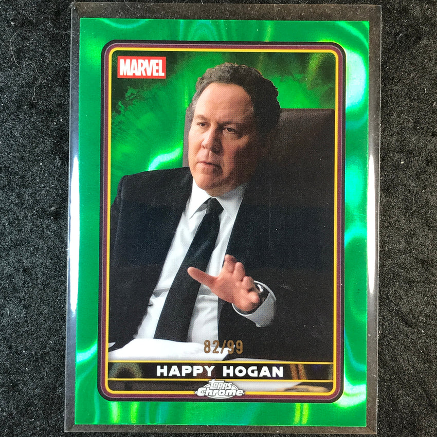 2025 Topps Chrome Deadpool HAPPY HOGAN Characters Green Lava 82/99 #29