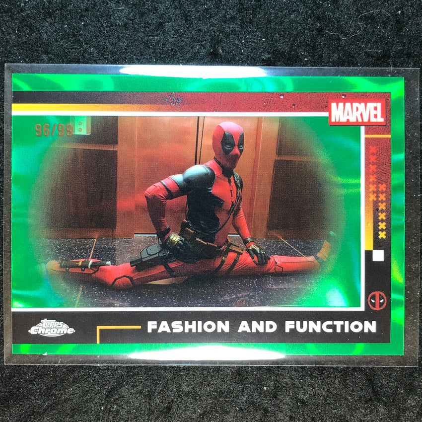2025 Topps Chrome Deadpool FASHION AND FUNCTION Green Lava 96/99 #58