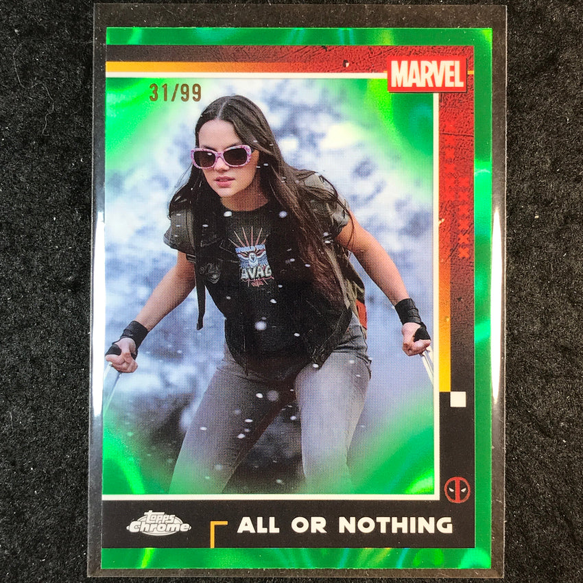 2025 Topps Chrome Deadpool ALL OR NOTHING Green Lava 31/99 #80