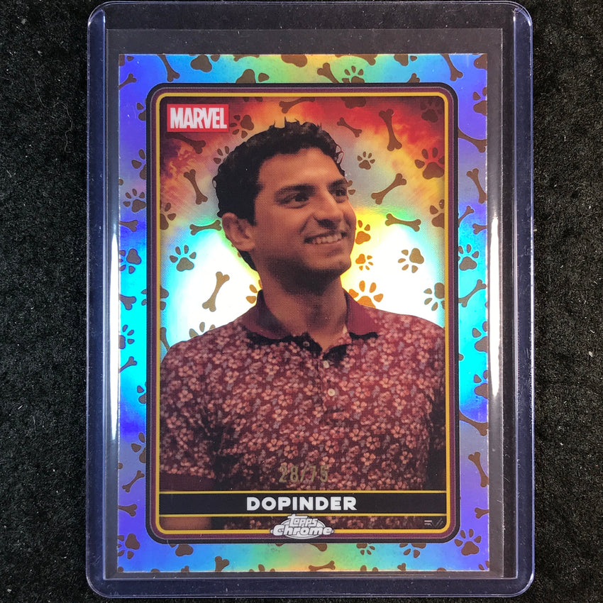 2025 Topps Chrome Deadpool DOPINDER Characters Dogpool Refractor 28/75 #43