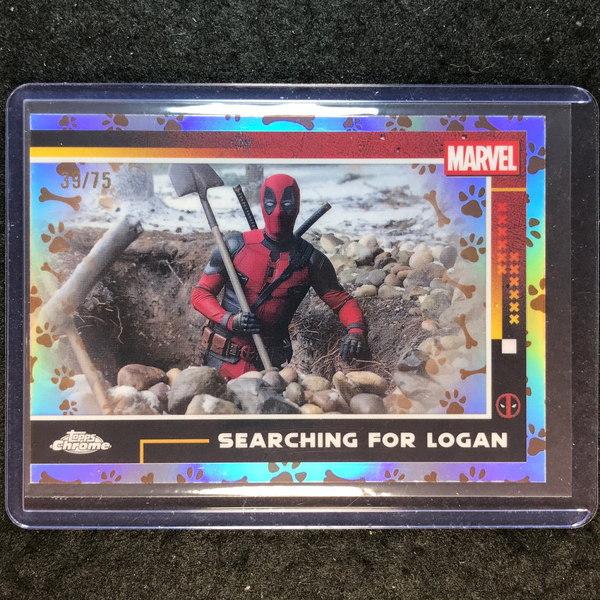 2025 Topps Chrome Deadpool SEARCHING FOR LOGAN Dogpool Refractor 39/75 #48