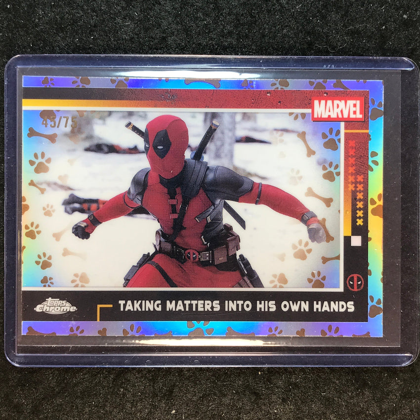 2025 Topps Chrome Deadpool MATTERS INTO HIS OWN HANDS Dogpool 45/75 #53