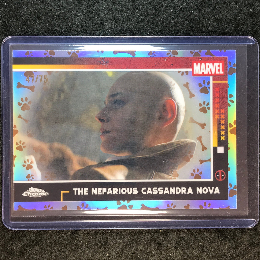 2025 Topps Chrome Deadpool THE NEFARIOUS CASSANDRA NOVA Dogpool 47/75 #71