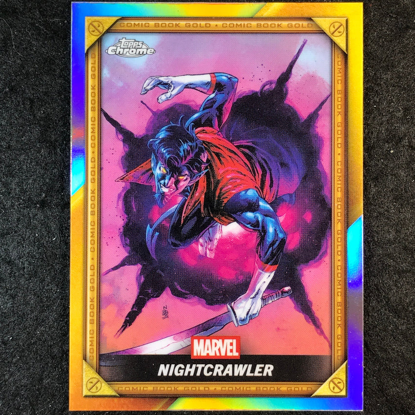 2025 Topps Chrome Deadpool NIGHTCRAWLER Comic Book Gold #CB-30