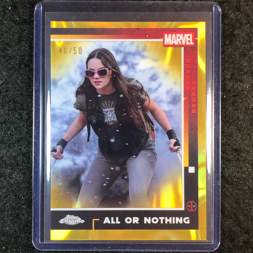 2025 Topps Chrome Deadpool ALL OR NOTHING Gold Lava 46/50 #80