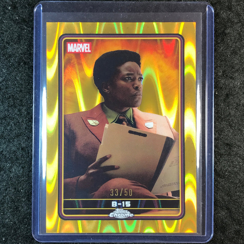 2025 Topps Chrome Deadpool B-15 Characters Gold RayWave 33/50 #35