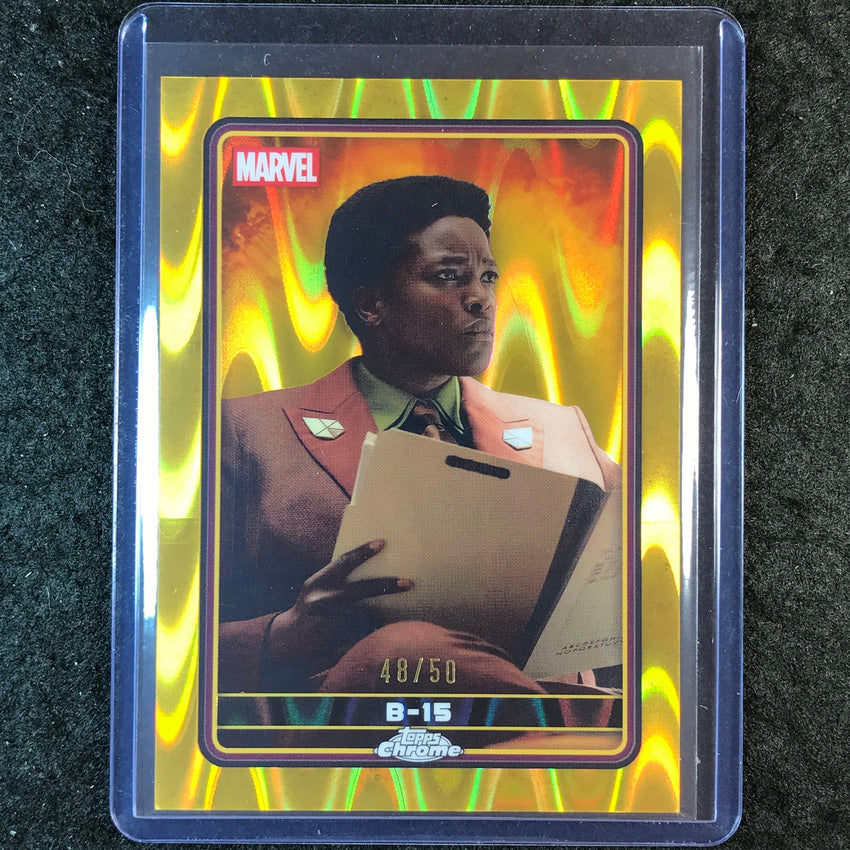 2025 Topps Chrome Deadpool B-15 Characters Gold RayWave 48/50 #35