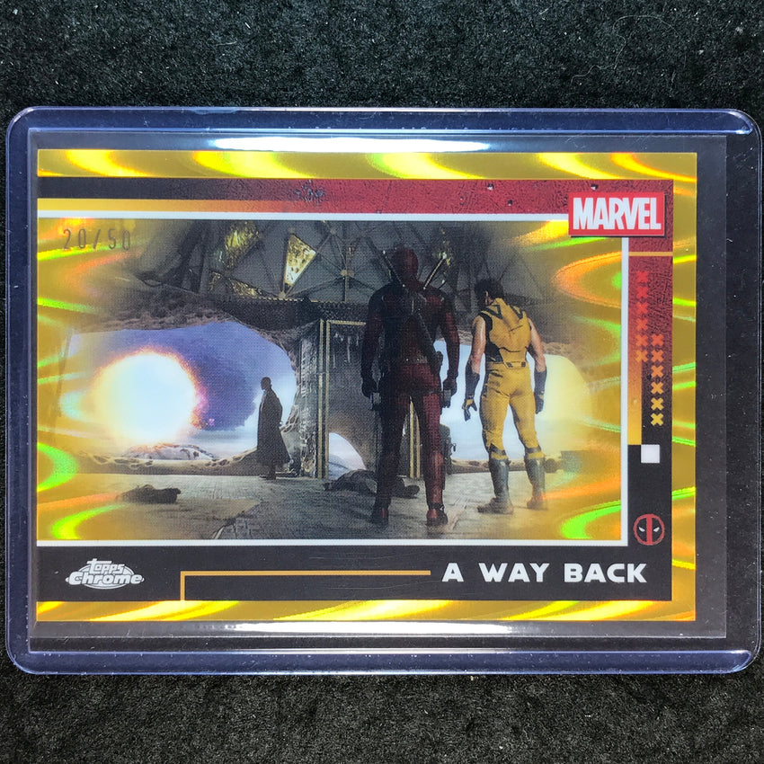 2025 Topps Chrome Deadpool A WAY BACK Gold RayWave 20/50 #89