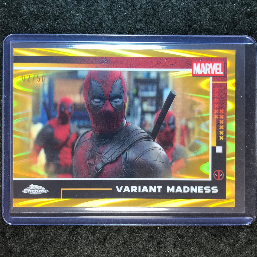 2025 Topps Chrome Deadpool VARIANT MADNESS Gold RayWave 2/50 #95