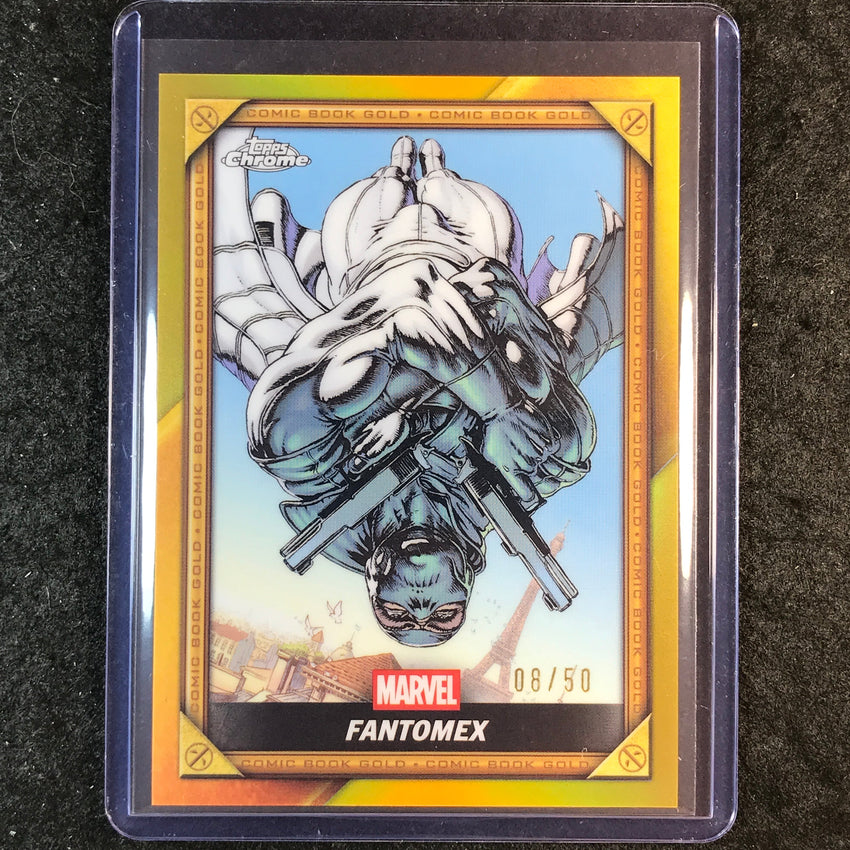 2025 Topps Chrome Deadpool FANTOMEX Comic Book Gold Gold 8/50 #27