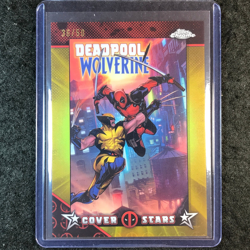 2025 Topps Chrome Deadpool DEADPOOL / WOLVERINE #2 Cover Stars Gold 36/50 #1