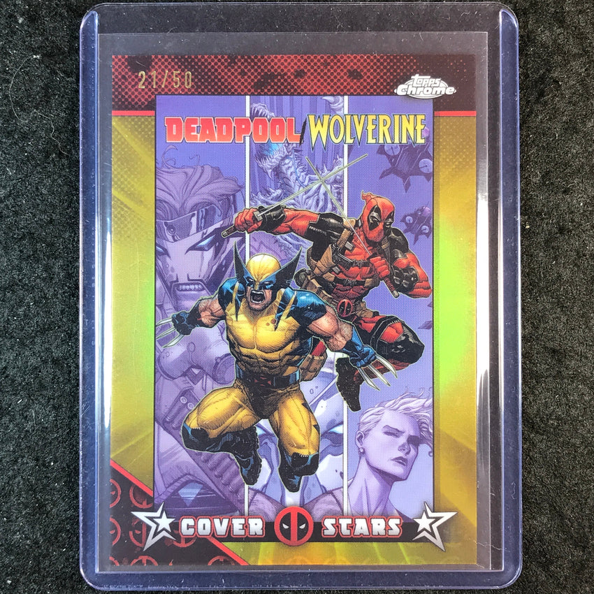 2025 Topps Chrome Deadpool DEADPOOL / WOLVERINE #7 Cover Stars Gold 21/50 #23