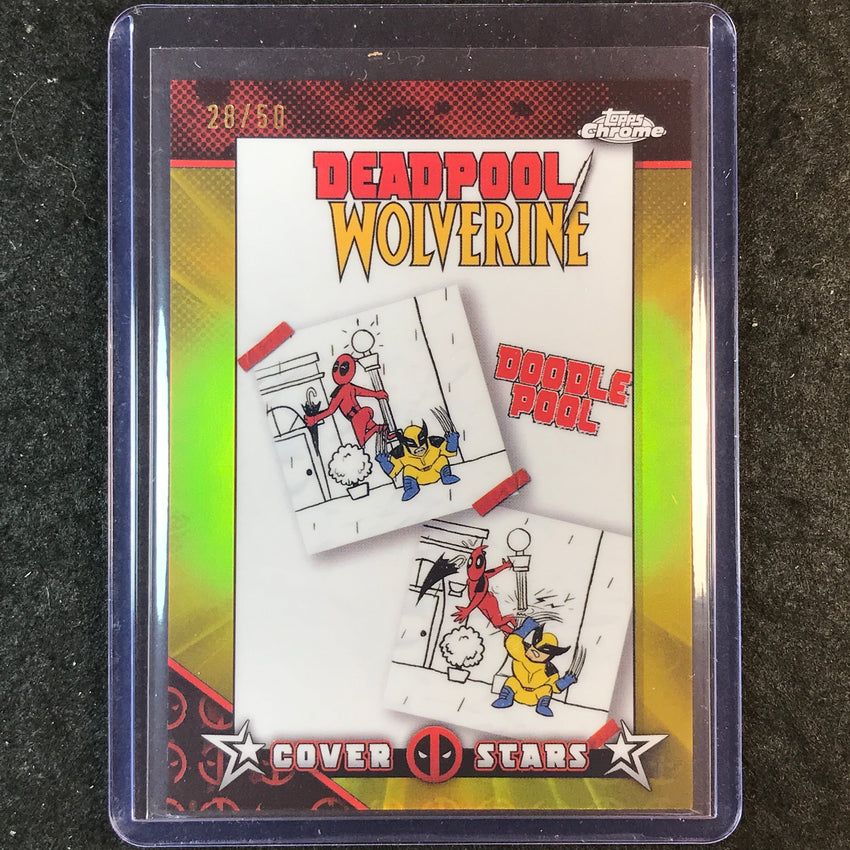 2025 Topps Chrome Deadpool DEADPOOL / WOLVERINE #1 Cover Stars Gold 28/50 #24