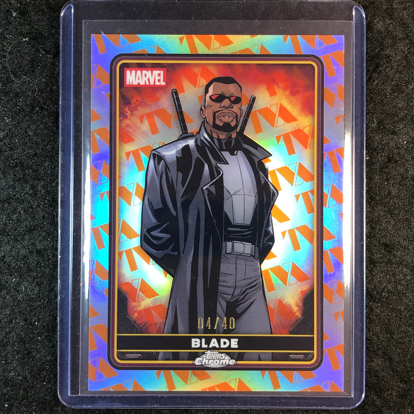 2025 Topps Chrome Deadpool BLADE Comic Accurate TVA Takeover 4/40 #18