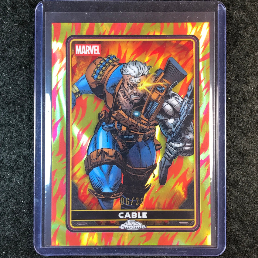 2025 Topps Chrome Deadpool CABLE Comic Accurate Human Torch Lava 6/39 #3