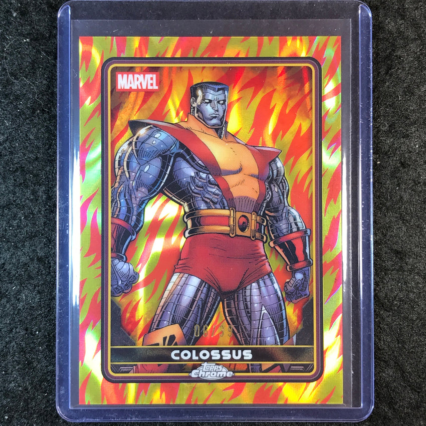 2025 Topps Chrome Deadpool COLOSSUS Comic Accurate Human Torch Lava 6/39 #6