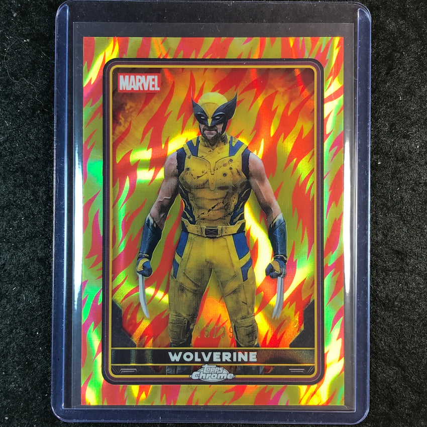 2025 Topps Chrome Deadpool WOLVERINE Characters Human Torch Lava 15/39 #30
