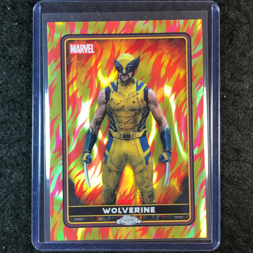 2025 Topps Chrome Deadpool WOLVERINE Characters Human Torch Lava 35/39 #30