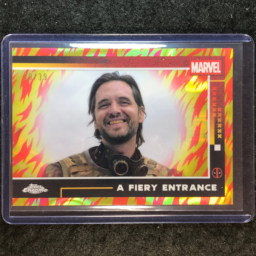 2025 Topps Chrome Deadpool A FIERY ENTRANCE Human Torch Lava 20/39 #67
