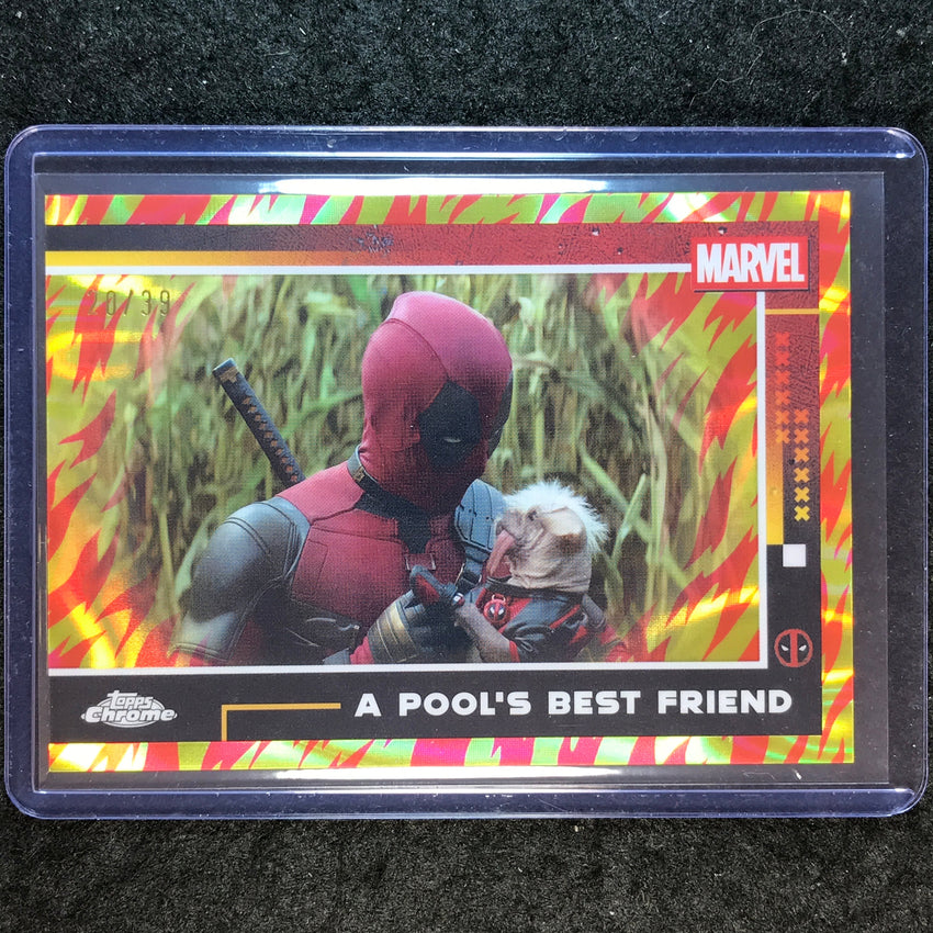 2025 Topps Chrome Deadpool A POOL'S BEST FRIEND Human Torch Lava 20/39 #74
