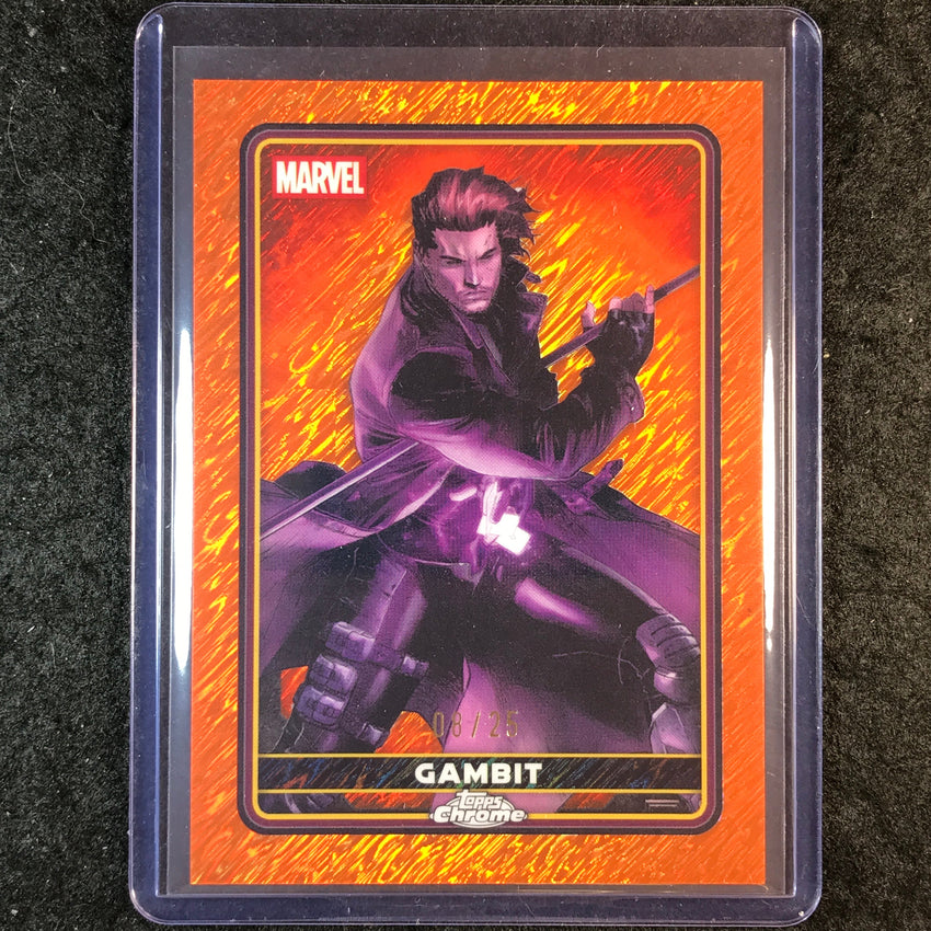 2025 Topps Chrome Deadpool GAMBIT Comic Accurate Orange Shimmer 8/25 #10