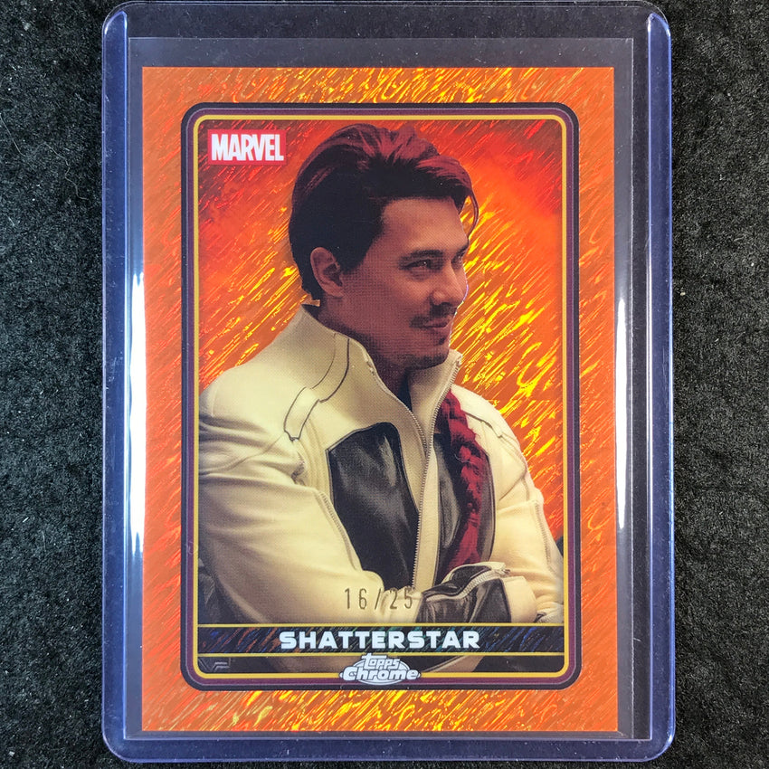 2025 Topps Chrome Deadpool SHATTERSTAR Characters Orange Shimmer 16/25 #44