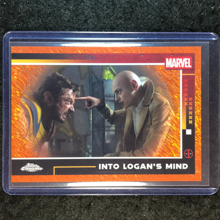 2025 Topps Chrome Deadpool INTO LOGAN'S MIND Orange Shimmer 16/25 #88