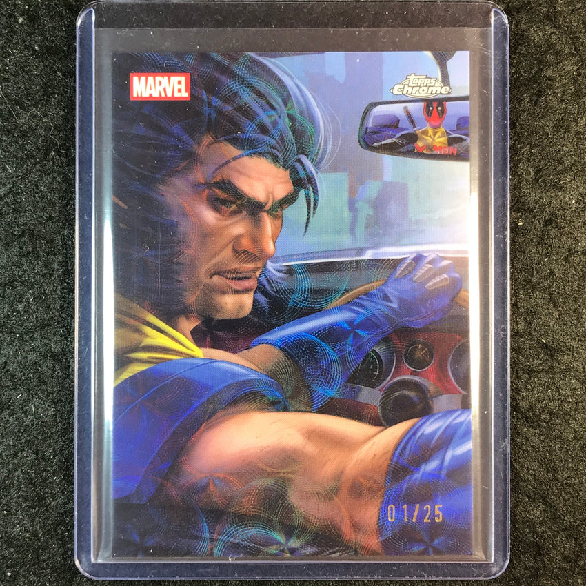 2025 Topps Chrome Deadpool WOLVERINE Deadpool Reflections SSP Kaleidoscope 1/25