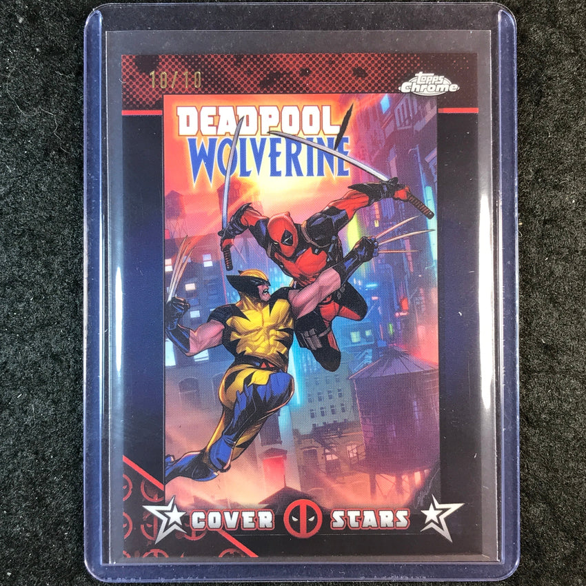 2025 Topps Chrome Deadpool DEADPOOL / WOLVERINE #2 Cover Stars Black 10/10 #1