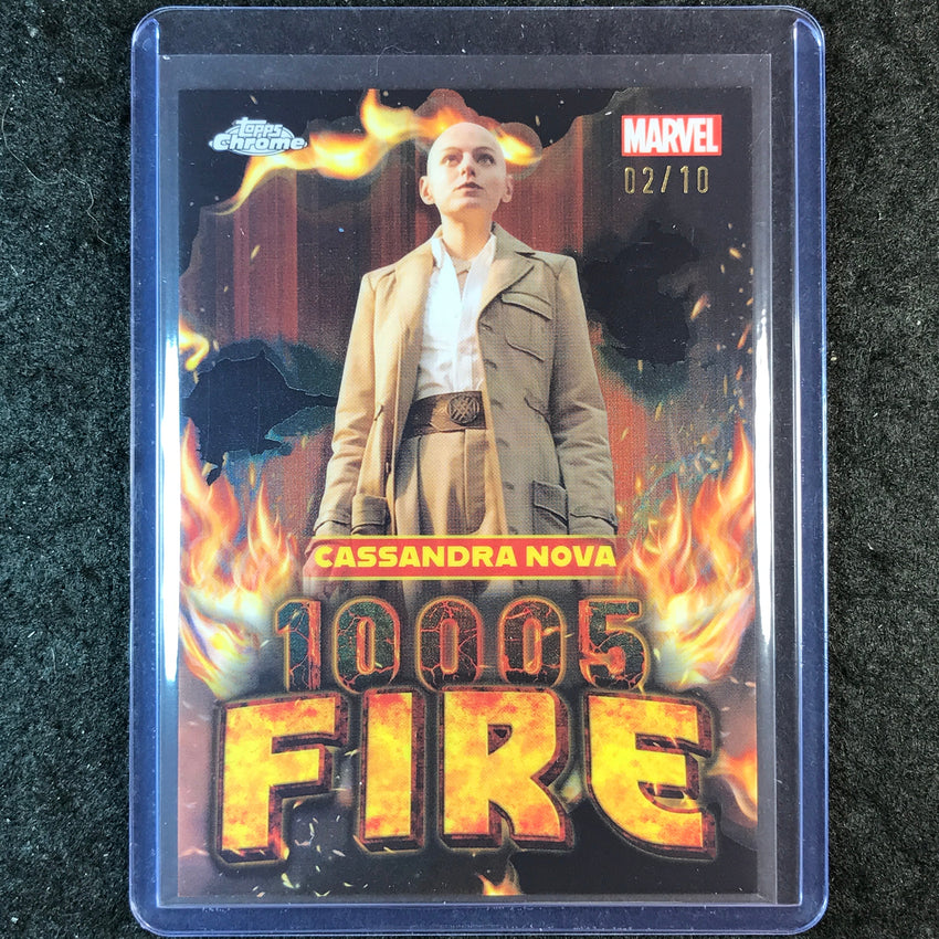 2025 Topps Chrome Deadpool CASSANDRA NOVA 10005 Fire SSP Black 2/10 #2