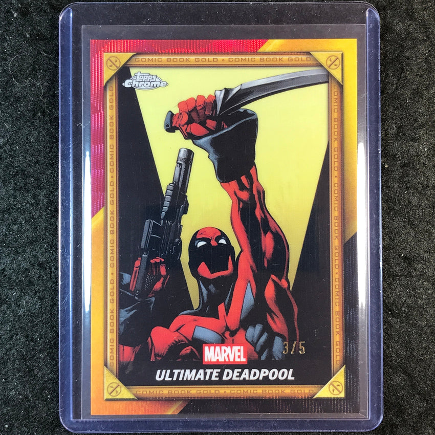 2025 Topps Chrome Deadpool ULTIMATE DEADPOOL Comic Book Gold Red Black Wave 3/5
