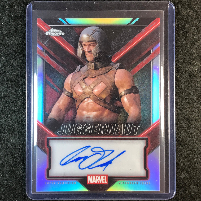 2025 Topps Chrome Deadpool AARON W. REED JUGGERNAUT Chrome Auto Refractor #TC-AR