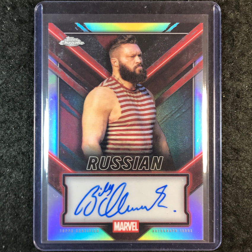 2025 Topps Chrome Deadpool BILLY CLEMENTS RUSSIAN Chrome Auto Refractor #TC-BC
