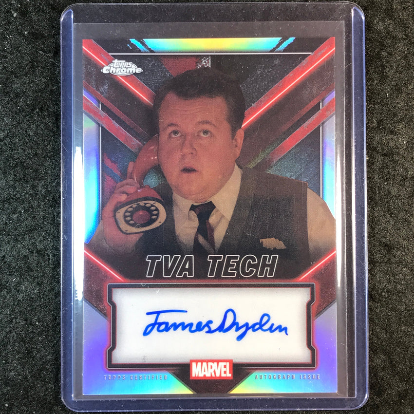 2025 Topps Chrome Deadpool JAMES DRYDEN AS TVA TECH Chrome Auto Refractor #TC-JD