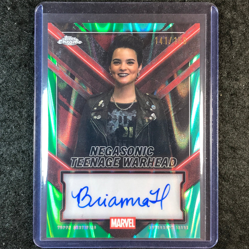 2025 Topps Chrome Deadpool BRIANNA HILDEBRAND NEGASONIC WARHEAD Auto 141/150