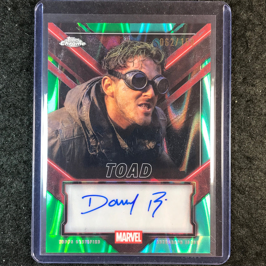 2025 Topps Chrome Deadpool DANIEL MEDINA RAMOS TOAD Auto Green Aqua 62/150